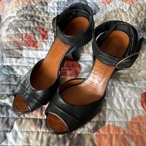 Chie Mihara open toe heel with ankle strap